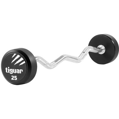 Tiguar Barbell łamany, srebrno-czarny, 25 kg Tiguar Barbell łamany, srebrno-czarny, 25 kg