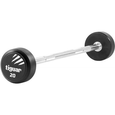 Tiguar Barbell prosty, srebno-czarny, 20 kg Tiguar Barbell prosty, srebno-czarny, 20 kg
