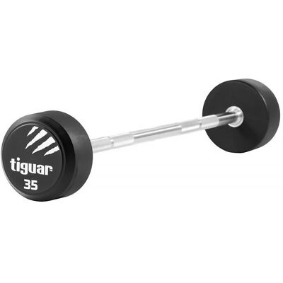 Tiguar Barbell prosty, srebno-czarny, 35 kg Tiguar Barbell prosty, srebno-czarny, 35 kg