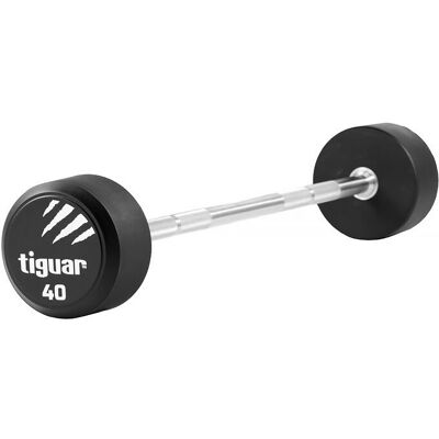 Tiguar Barbell prosty, srebno-czarny, 40 kg Tiguar Barbell prosty, srebno-czarny, 40 kg