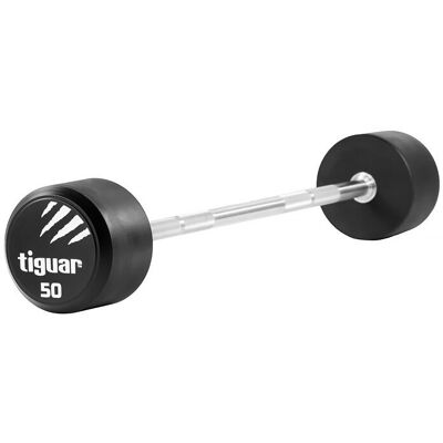 Tiguar Barbell prosty, srebno-czarny, 50 kg Tiguar Barbell prosty, srebno-czarny, 50 kg