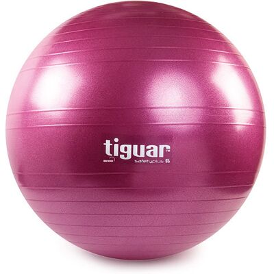 Tiguar Piłka gimnastyczna, Safety Plus, śliwkowa, 65 cm Tiguar Piłka gimnastyczna, Safety Plus, śliwkowa, 65 cm