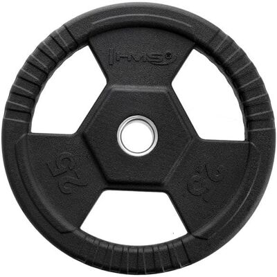 Olympijski talerz ze stali z gumową powłoką 25 kg Olympijski talerz ze stali z gumową powłoką 25 kg