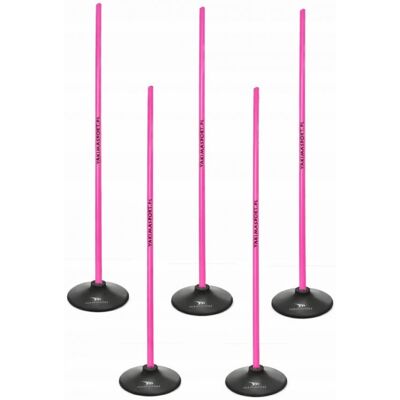 Yakimasport Tor Przeszkód Slalomowy 100cm Laski + Podstawa 1,5kg Różowy Yakimasport Tor Przeszkód Slalomowy 100cm Laski + Podstawa 1,5kg Różowy