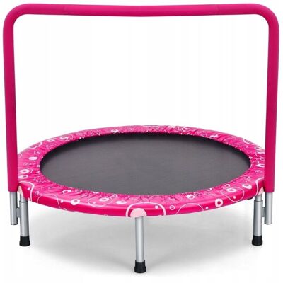 Costway - φ92 cm Trampolina dziecięca - różowy-czarny - składana - Trampolyna Costway - φ92 cm Trampolina dziecięca - różowy-czarny - składana - Trampolyna