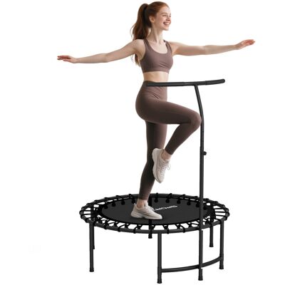 Trampolina fitness SPORTNOW Ø102 cm Mini trampolina z regulowaną wysokością uchwytu, ciche zawieszenie na elastycznej lince, udźwig 100 kg dla doros.. Trampolina fitness SPORTNOW Ø102 cm Mini trampolina z regulowaną wysokością uchwytu, ciche zawieszenie na elastycznej lince, udźwig 100 kg dla doros..