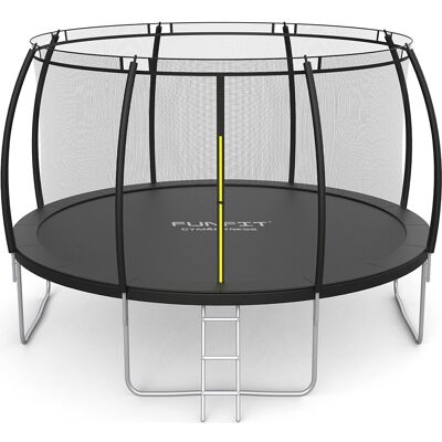 FUNFIT GYM&FITNESS FUNFIT, Trampolina ogrodowa z siatką wewnętrzną i drabinką, 374 cm 12 ft FUNFIT GYM&FITNESS FUNFIT, Trampolina ogrodowa z siatką wewnętrzną i drabinką, 374 cm 12 ft