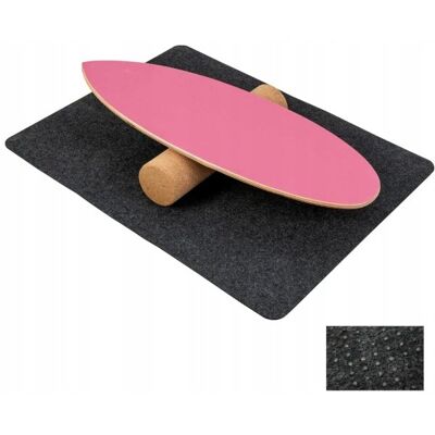 COSTWAY Trick Board Deska Do Balansowania Drewniana Równoważnia Z Wałkiem Korkowym COSTWAY Trick Board Deska Do Balansowania Drewniana Równoważnia Z Wałkiem Korkowym