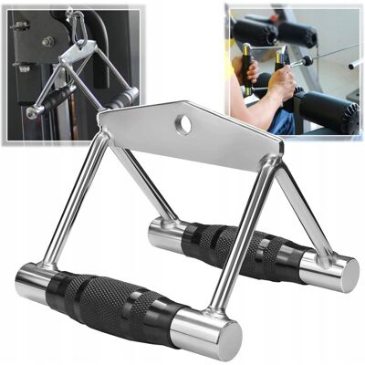 Fixem UCHWYT PODWÓJNY TRÓJKĄTNY OGUMOWANY DO WYCIĄGU ATLASU NA TRICEPS PLECY Fixem UCHWYT PODWÓJNY TRÓJKĄTNY OGUMOWANY DO WYCIĄGU ATLASU NA TRICEPS PLECY