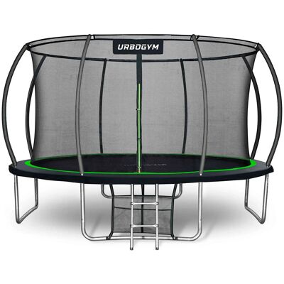 Urbogym, Trampolina ogrodowa z siatką wewnętrzną, Infinity,14FT/435 cm Urbogym, Trampolina ogrodowa z siatką wewnętrzną, Infinity,14FT/435 cm