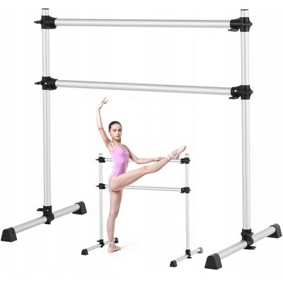 VEVOR BALLET BARRE TANECZNY DRĄŻEK WOLNOSTOJĄCY PODWÓJNY REGULOWANY 136 KG VEVOR BALLET BARRE TANECZNY DRĄŻEK WOLNOSTOJĄCY PODWÓJNY REGULOWANY 136 KG