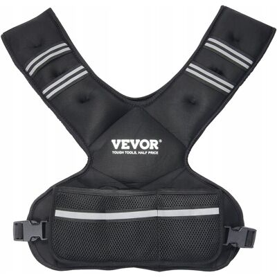 Vevor Regulowana Kamizelka Obciążeniowa 9-14.5 Kg Z 6 Ciężarkami Neopren Vevor Regulowana Kamizelka Obciążeniowa 9-14.5 Kg Z 6 Ciężarkami Neopren
