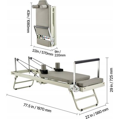 Vevor Składany Reformer Do Ćwiczeń Pilates Łóżko Do Pilatesu Mocny 400lbs Vevor Składany Reformer Do Ćwiczeń Pilates Łóżko Do Pilatesu Mocny 400lbs