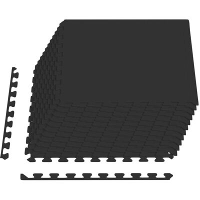 vidaXL Mata podłogowa 12 pcs Czarny 4,32 m² Pianka EVA vidaXL Mata podłogowa 12 pcs Czarny 4,32 m² Pianka EVA