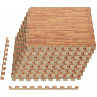 vidaXL Mata podłogowa 24 pcs drewno 8,64 m² Pianka EVA vidaXL Mata podłogowa 24 pcs drewno 8,64 m² Pianka EVA