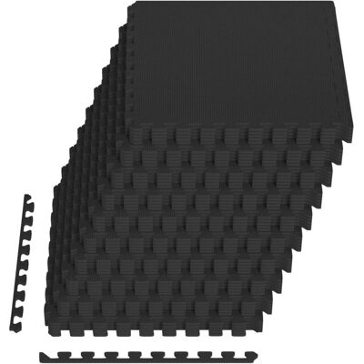 vidaXL Mata podłogowa 50 pcs Czarny 18 m² Pianka EVA vidaXL Mata podłogowa 50 pcs Czarny 18 m² Pianka EVA