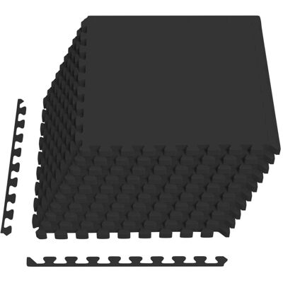 vidaXL Mata podłogowa 50 pcs Czarny 18 m² Pianka EVA vidaXL Mata podłogowa 50 pcs Czarny 18 m² Pianka EVA