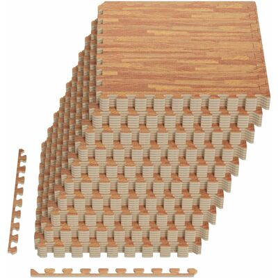 vidaXL Mata podłogowa 50 pcs drewno 18 m² Pianka EVA vidaXL Mata podłogowa 50 pcs drewno 18 m² Pianka EVA