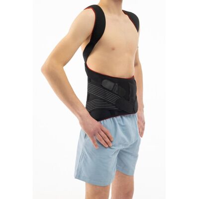 DrFit Wysoka sznuórwka odciążająca lędźwiowo - krzyżowa z podpaszkami i szynami XXL MSupport Red DrFit Wysoka sznuórwka odciążająca lędźwiowo - krzyżowa z podpaszkami i szynami XXL MSupport Red