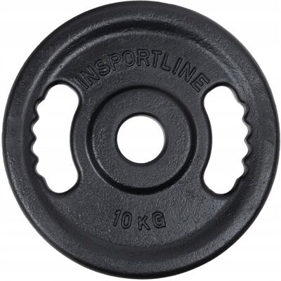 inSPORTline Żeliwne obciążenie talerz do sztangi 50 mm 10 kg inSPORTline Żeliwne obciążenie talerz do sztangi 50 mm 10 kg