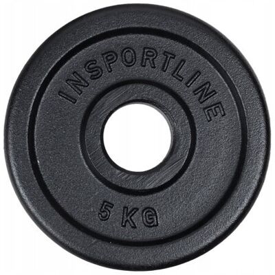 inSPORTline Żeliwne obciążenie talerz do sztangi 50 mm 5 kg inSPORTline Żeliwne obciążenie talerz do sztangi 50 mm 5 kg
