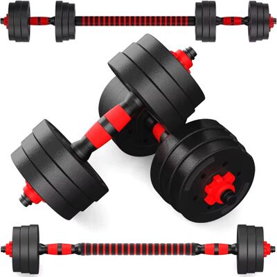 Fixem ZESTAW 2 HANTLI REGULOWANYCH 20 kg SZTANGA GRYF SIŁOWY HANTLE BITUMICZNE Fixem ZESTAW 2 HANTLI REGULOWANYCH 20 kg SZTANGA GRYF SIŁOWY HANTLE BITUMICZNE