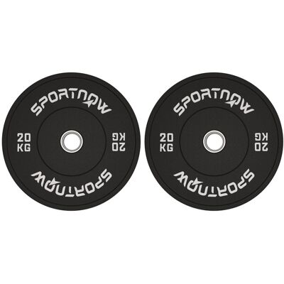 Zestaw 2 hantli SPORTNOW, 2 ciężarki po 20 kg, zestaw talerzy, talerze do sztangi 5 cm, otwór Ø 50 mm, kolor czarny Zestaw 2 hantli SPORTNOW, 2 ciężarki po 20 kg, zestaw talerzy, talerze do sztangi 5 cm, otwór Ø 50 mm, kolor czarny