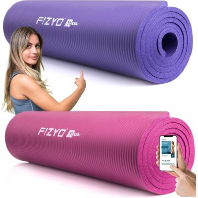 ZESTAW: 2x Mata do Ćwiczeń Jogi Pilatesu Gimnastyczna Fitness NBR FIZYO 183 x 61 x 1 cm x 2szt - Różowa + Fioletowa ZESTAW: 2x Mata do Ćwiczeń Jogi Pilatesu Gimnastyczna Fitness NBR FIZYO 183 x 61 x 1 cm x 2szt - Różowa + Fioletowa