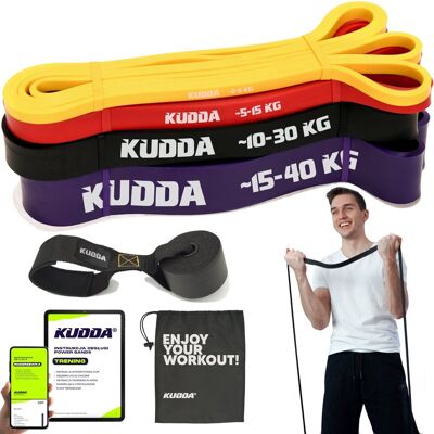 KUDDA Zestaw 4 Gum Do Ćwiczeń Power Band Gumy Oporowe EAN: 5904708320468 KUDDA Zestaw 4 Gum Do Ćwiczeń Power Band Gumy Oporowe EAN: 5904708320468