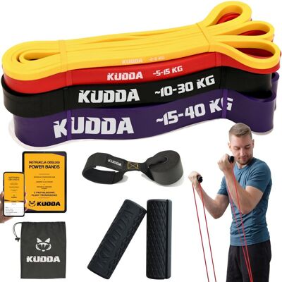ZESTAW 4 GUMY DO ĆWICZEŃ POWER BAND guma mocna taśma oporowa fitness KUDDA EAN: 5904708320581 ZESTAW 4 GUMY DO ĆWICZEŃ POWER BAND guma mocna taśma oporowa fitness KUDDA EAN: 5904708320581