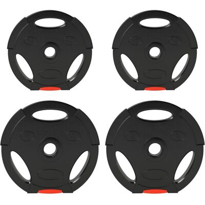 Zestaw 4 hantli SPORTNOW, 2 x 2,5 kg/5 kg, zestaw talerzy, talerze do sztangi 2,5 cm, otwór Ø 25 mm, kolor czarny Zestaw 4 hantli SPORTNOW, 2 x 2,5 kg/5 kg, zestaw talerzy, talerze do sztangi 2,5 cm, otwór Ø 25 mm, kolor czarny