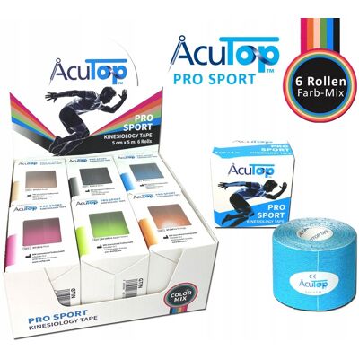 Zestaw 6 Rolek Acutop Pro Sport Kinesiology Tape - Wzmocnione Plastry Zestaw 6 Rolek Acutop Pro Sport Kinesiology Tape - Wzmocnione Plastry