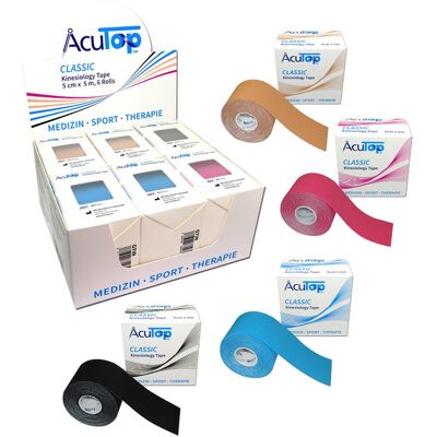 ZESTAW 6 ROLEK ORYGINAL KINESIOLOGY TAPE - 5X5 (6 X ACUTOP CLASSIC SET-2) ZESTAW 6 ROLEK ORYGINAL KINESIOLOGY TAPE - 5X5 (6 X ACUTOP CLASSIC SET-2)