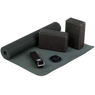 Bodhi Yoga Zestaw do jogi czarny TPE mata+pasek+klocki + torba Bodhi Yoga Zestaw do jogi czarny TPE mata+pasek+klocki + torba
