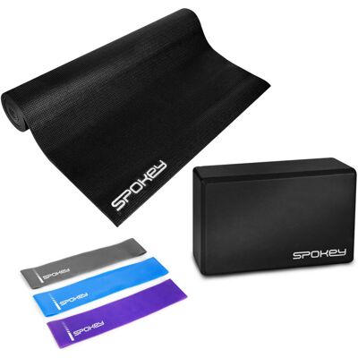 Zestaw do Jogi: mata, kostka, gumy fitness MANTRA Spokey Zestaw do Jogi: mata, kostka, gumy fitness MANTRA Spokey