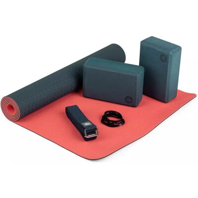 Bodhi Yoga Zestaw do jogi niebieski TPE mata+pasek+klocki + torba Bodhi Yoga Zestaw do jogi niebieski TPE mata+pasek+klocki + torba