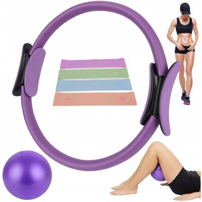 Inny producent ZESTAW DO PILATES ELASTYCZNY Z GUMAMI OPOROWYMI I MINI PIŁKĄ DO ĆWICZEŃ Inny producent ZESTAW DO PILATES ELASTYCZNY Z GUMAMI OPOROWYMI I MINI PIŁKĄ DO ĆWICZEŃ