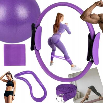 Inny producent Zestaw Do Pilatesu Jogi 5w1 Pierścień Piłka Taśmy Inny producent Zestaw Do Pilatesu Jogi 5w1 Pierścień Piłka Taśmy