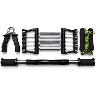 Inny producent Zestaw Fitness do Ćwiczeń w Domu - ekspander + drążek treningowy Inny producent Zestaw Fitness do Ćwiczeń w Domu - ekspander + drążek treningowy