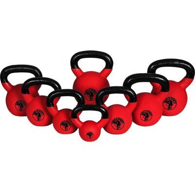 Zestaw Gorilla Sports kettlebell z gumową powłoką 40 kg - 4 sztuki Zestaw Gorilla Sports kettlebell z gumową powłoką 40 kg - 4 sztuki