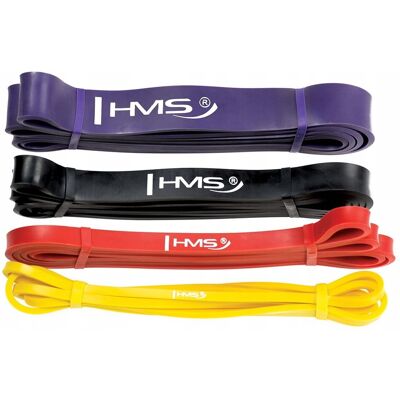 Zestaw Gum Taśm Oporowych Do Ćwiczeń Fitness Treningu Power Band 4 szt. HMS Zestaw Gum Taśm Oporowych Do Ćwiczeń Fitness Treningu Power Band 4 szt. HMS