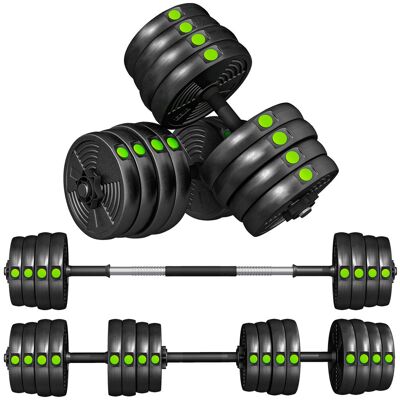 Zestaw hantli 2 w 1 SPORTNOW, 30 kg, regulowany zestaw hantli z 16 talerzami, do ćwiczeń siłowych, fitness, podnoszenia ciężarów, czarny Zestaw hantli 2 w 1 SPORTNOW, 30 kg, regulowany zestaw hantli z 16 talerzami, do ćwiczeń siłowych, fitness, podnoszenia ciężarów, czarny