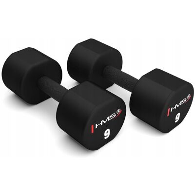 Zestaw Hantli 2x9kg 18kg Solidne Wytrzymałe Bezpieczne Hantelki Hantla HMS Zestaw Hantli 2x9kg 18kg Solidne Wytrzymałe Bezpieczne Hantelki Hantla HMS