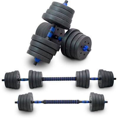 Inny producent Zestaw hantli ciężarków 2w1 30kg ze sztangą Inny producent Zestaw hantli ciężarków 2w1 30kg ze sztangą