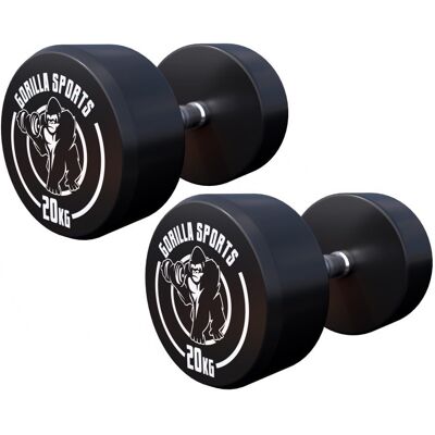 Inna producent Zestaw hantli gumowanych 40kg 20x2kg Inna producent Zestaw hantli gumowanych 40kg 20x2kg