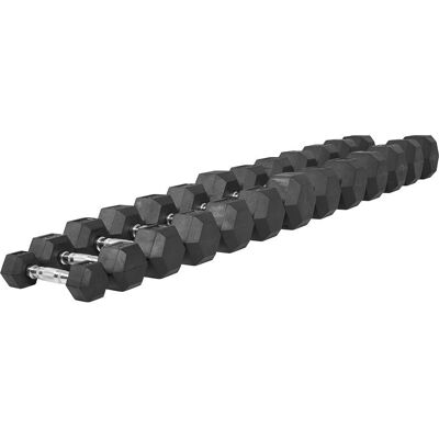 Gorilla Sports Zestaw hantli HEX 2x 4-25 kg Gorilla Sports Zestaw hantli HEX 2x 4-25 kg