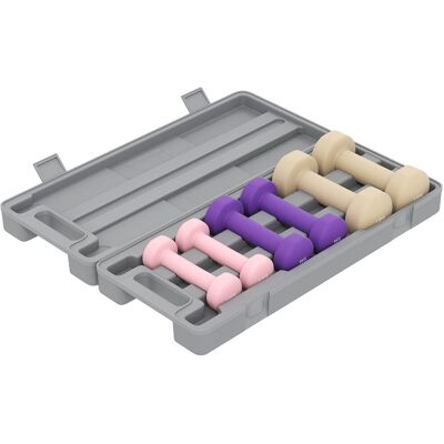 Zestaw hantli HOMCOM 6-częściowy zestaw hantli z etui, obciążnikami, regulowany zestaw hantli 0,5 kg, 1 kg, 1,5 kg Hantle dla mężczyzn i kobiet, zes.. Zestaw hantli HOMCOM 6-częściowy zestaw hantli z etui, obciążnikami, regulowany zestaw hantli 0,5 kg, 1 kg, 1,5 kg Hantle dla mężczyzn i kobiet, zes..