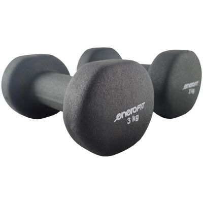 ZESTAW HANTLI NEOPRENOWYCH 2X3KG ENERO FIT ZESTAW HANTLI NEOPRENOWYCH 2X3KG ENERO FIT