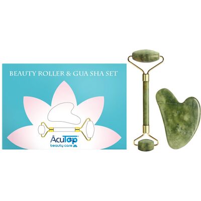 AcuTop ZESTAW JADEITOWY - BEAUTY ROLLER & GUA SHA SET (BEAUTY A46004) AcuTop ZESTAW JADEITOWY - BEAUTY ROLLER & GUA SHA SET (BEAUTY A46004)