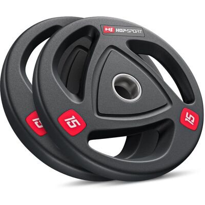 Hop-Sport Zestaw obciążeń olimpijskich 2x15kg Hop-Sport Zestaw obciążeń olimpijskich 2x15kg
